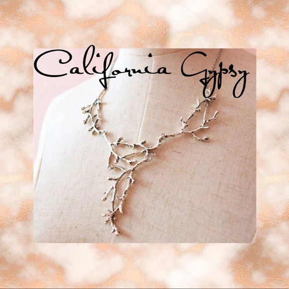 Twig Tree Branch Statement Necklace - Picture 2 of 7